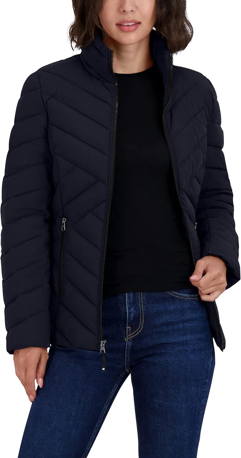 imageNautica Womens Short Chevron Packable Down JacketBluenight Navy