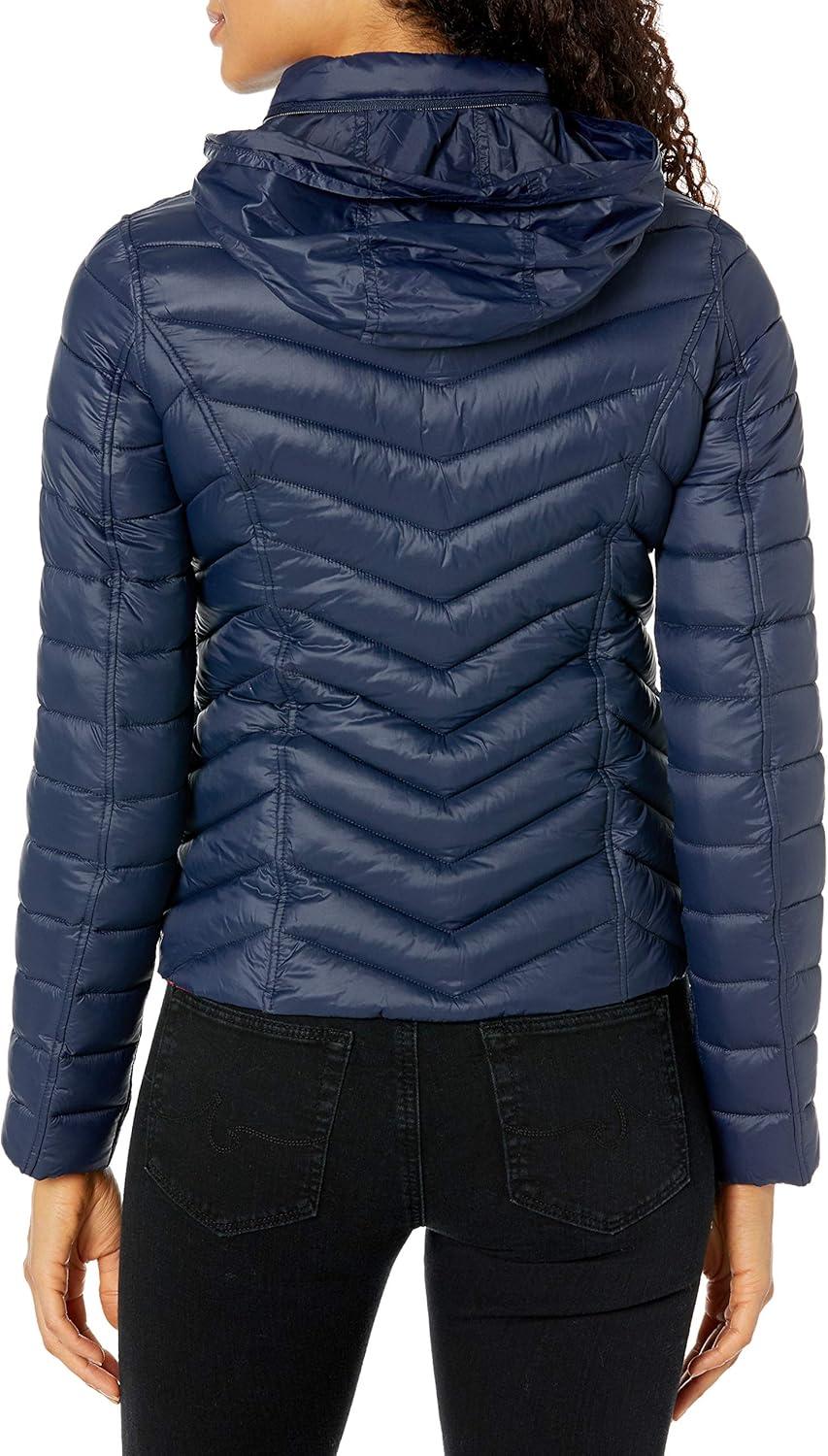 imageNautica Womens Short Chevron Packable Down JacketDeep Ocean