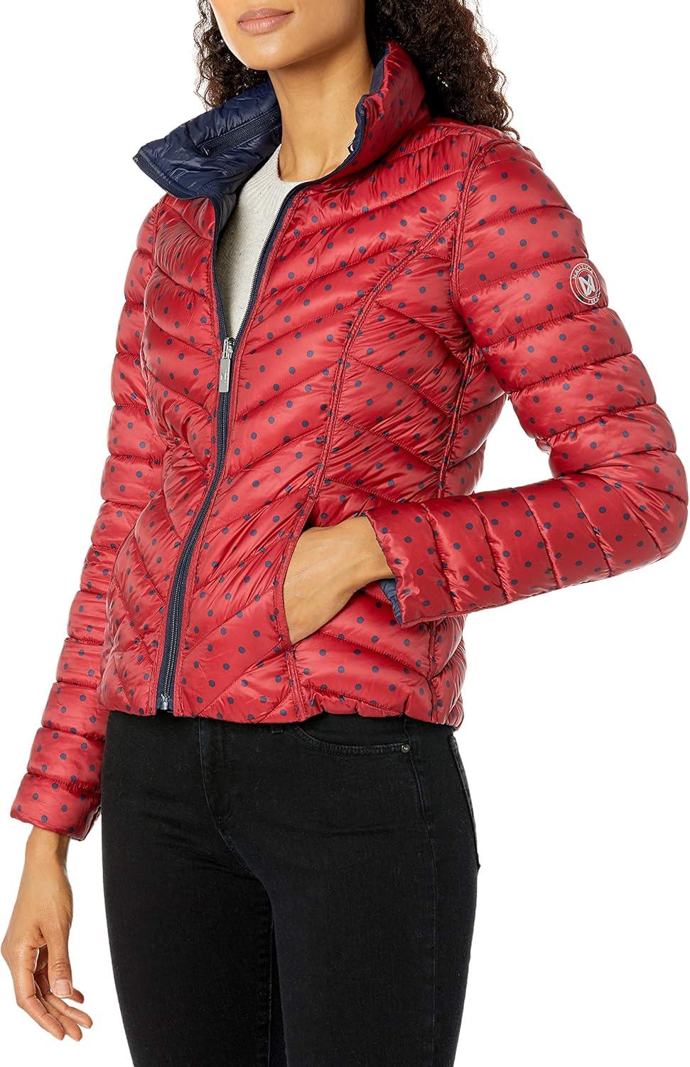 imageNautica Womens Short Chevron Packable Down JacketDeep Ocean
