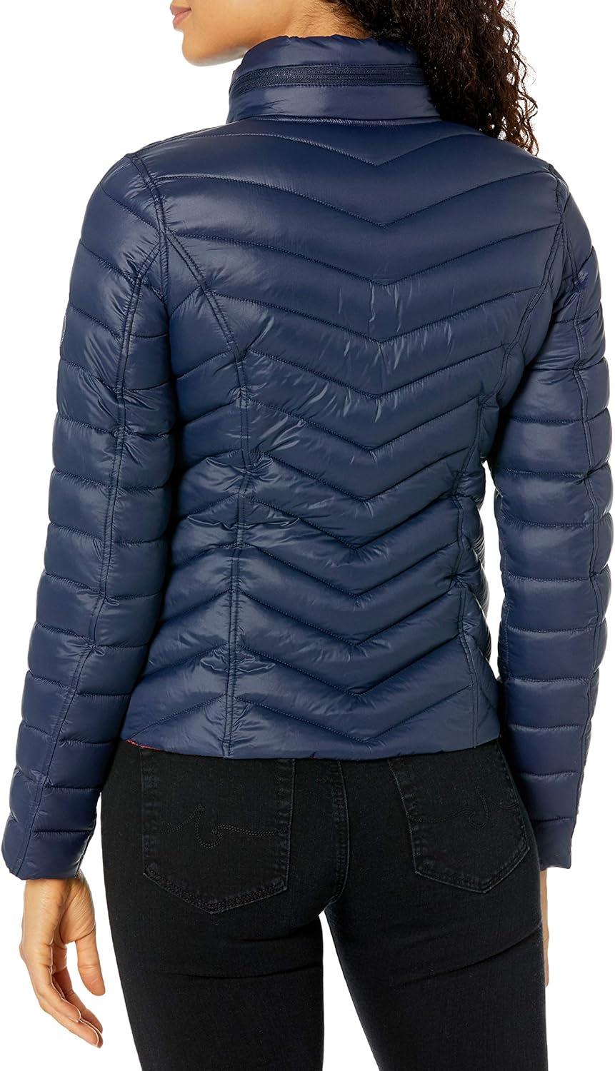 imageNautica Womens Short Chevron Packable Down JacketDeep Ocean
