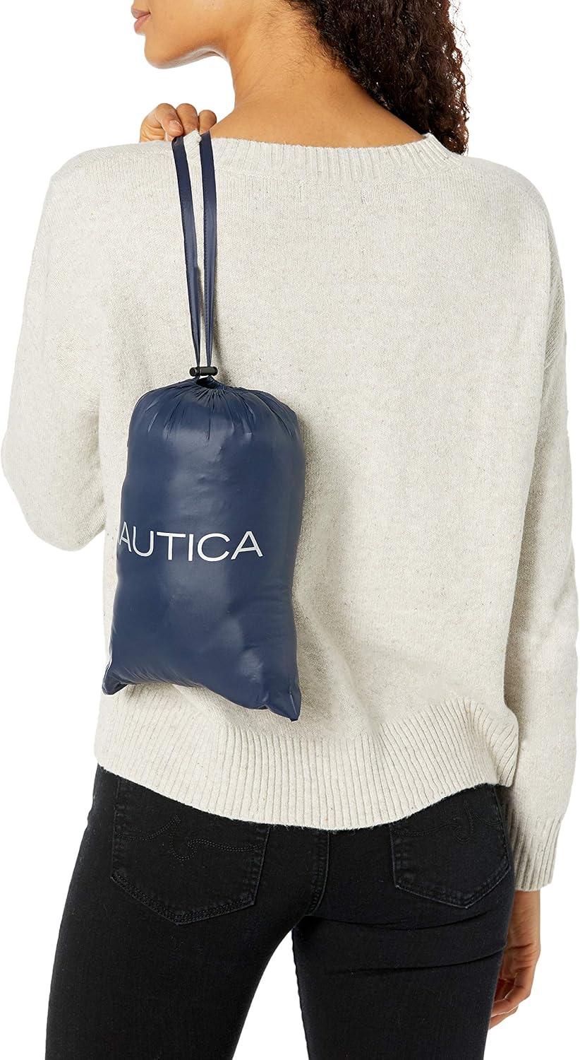 imageNautica Womens Short Chevron Packable Down JacketDeep Ocean