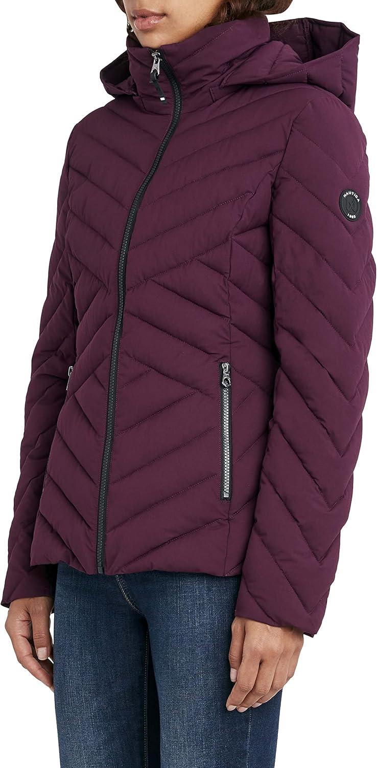imageNautica Womens Short Chevron Packable Down JacketPurple
