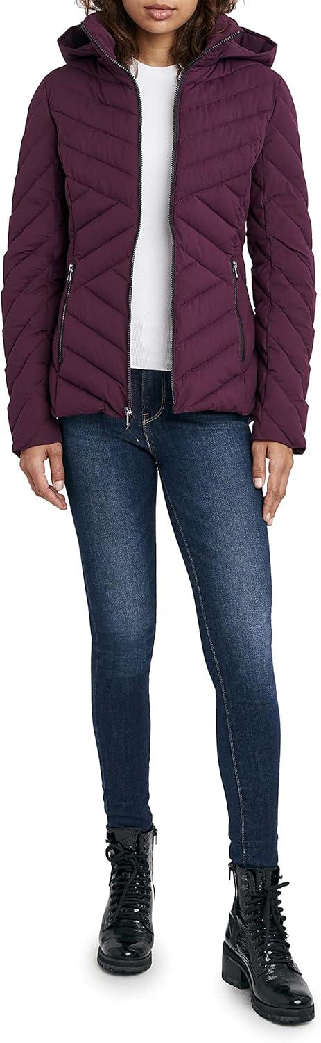 imageNautica Womens Short Chevron Packable Down JacketPurple