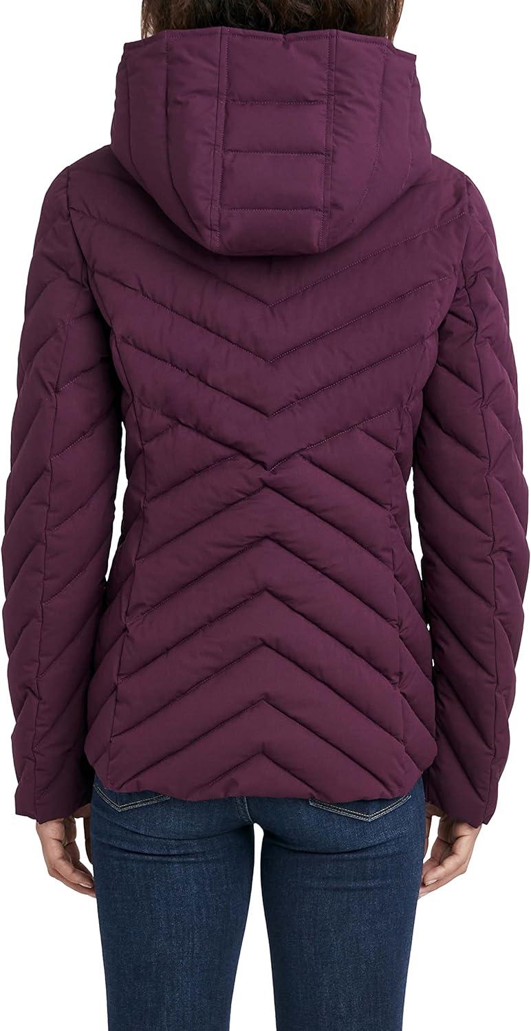 imageNautica Womens Short Chevron Packable Down JacketPurple
