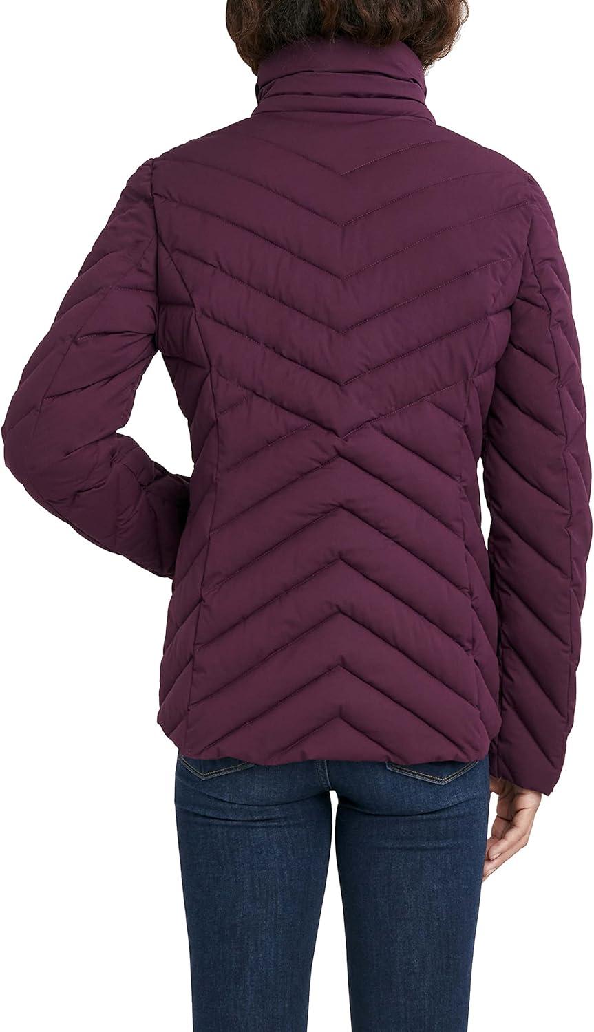 imageNautica Womens Short Chevron Packable Down JacketPurple
