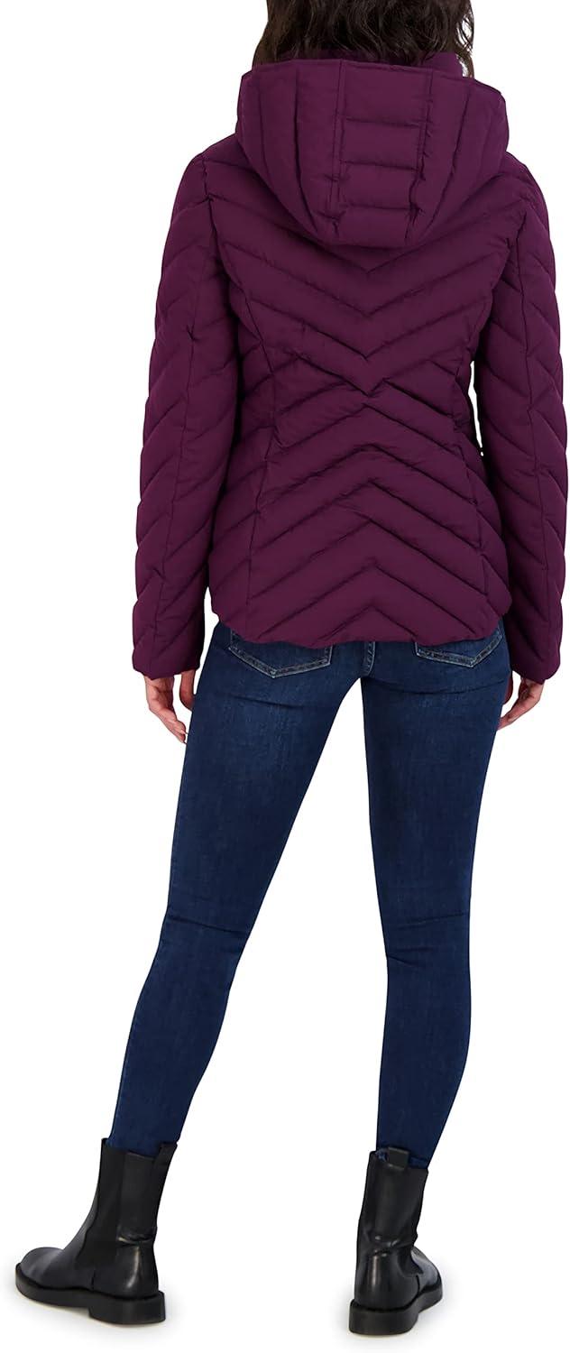 imageNautica Womens Short Chevron Packable Down JacketPurple Tulip