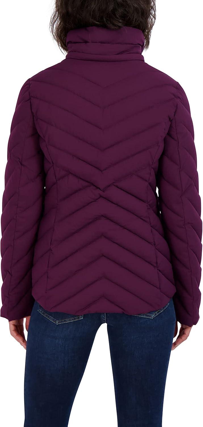 imageNautica Womens Short Chevron Packable Down JacketPurple Tulip