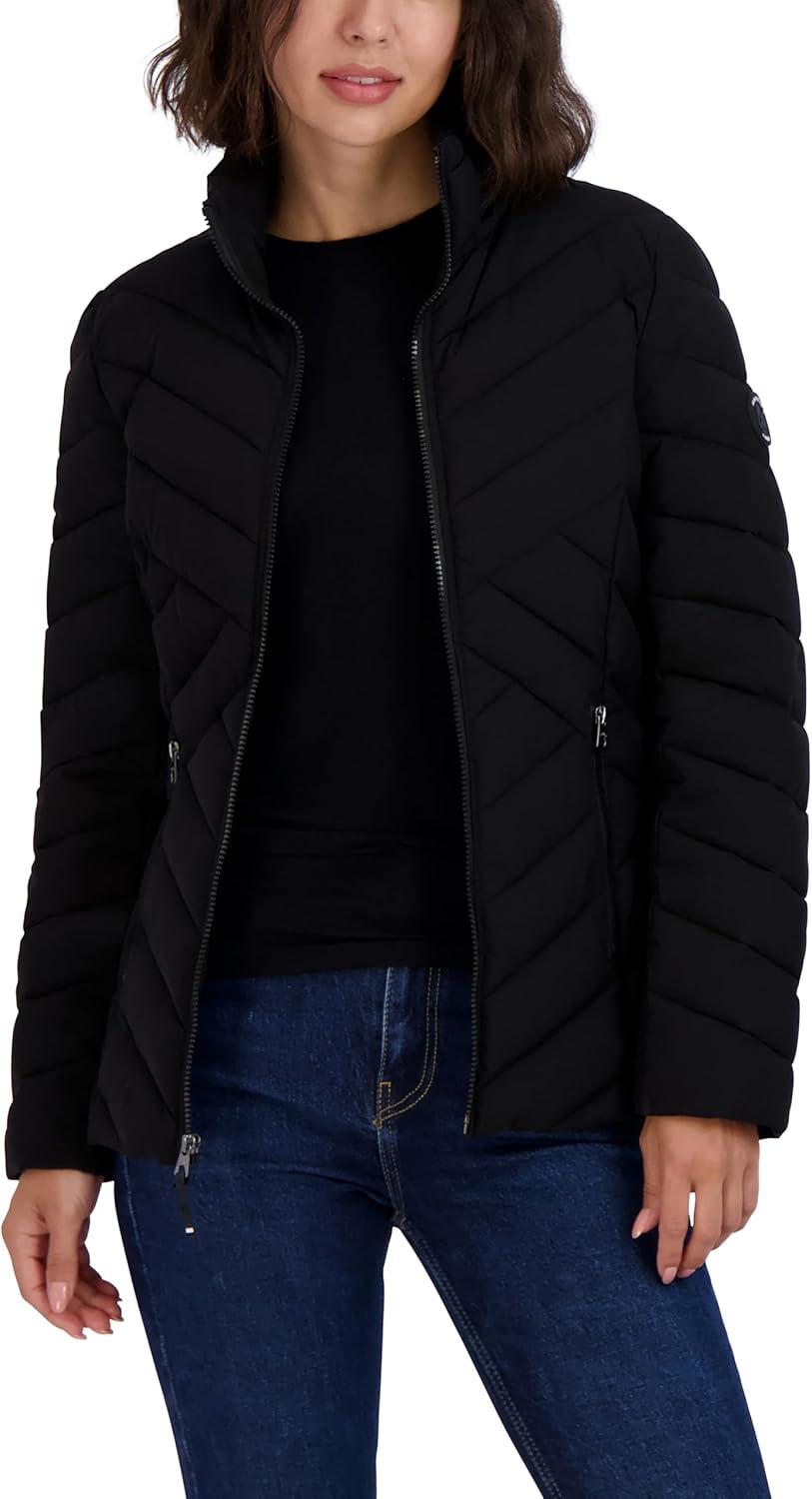 imageNautica Womens Short Chevron Packable Down JacketVintage Black