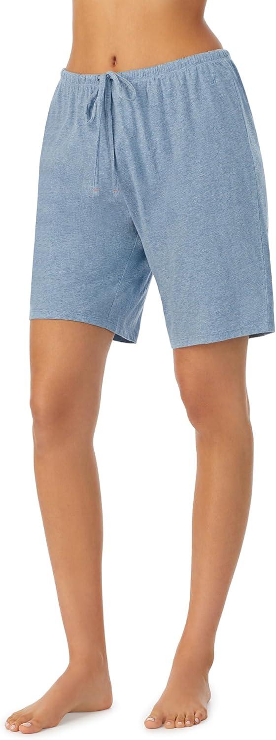 imageNautica Womens Sleep Bermuda Shorts Lightweight Breathable Pajama Bottoms Cotton Knit Jersey Sleepwear and LoungewearHeather Blue