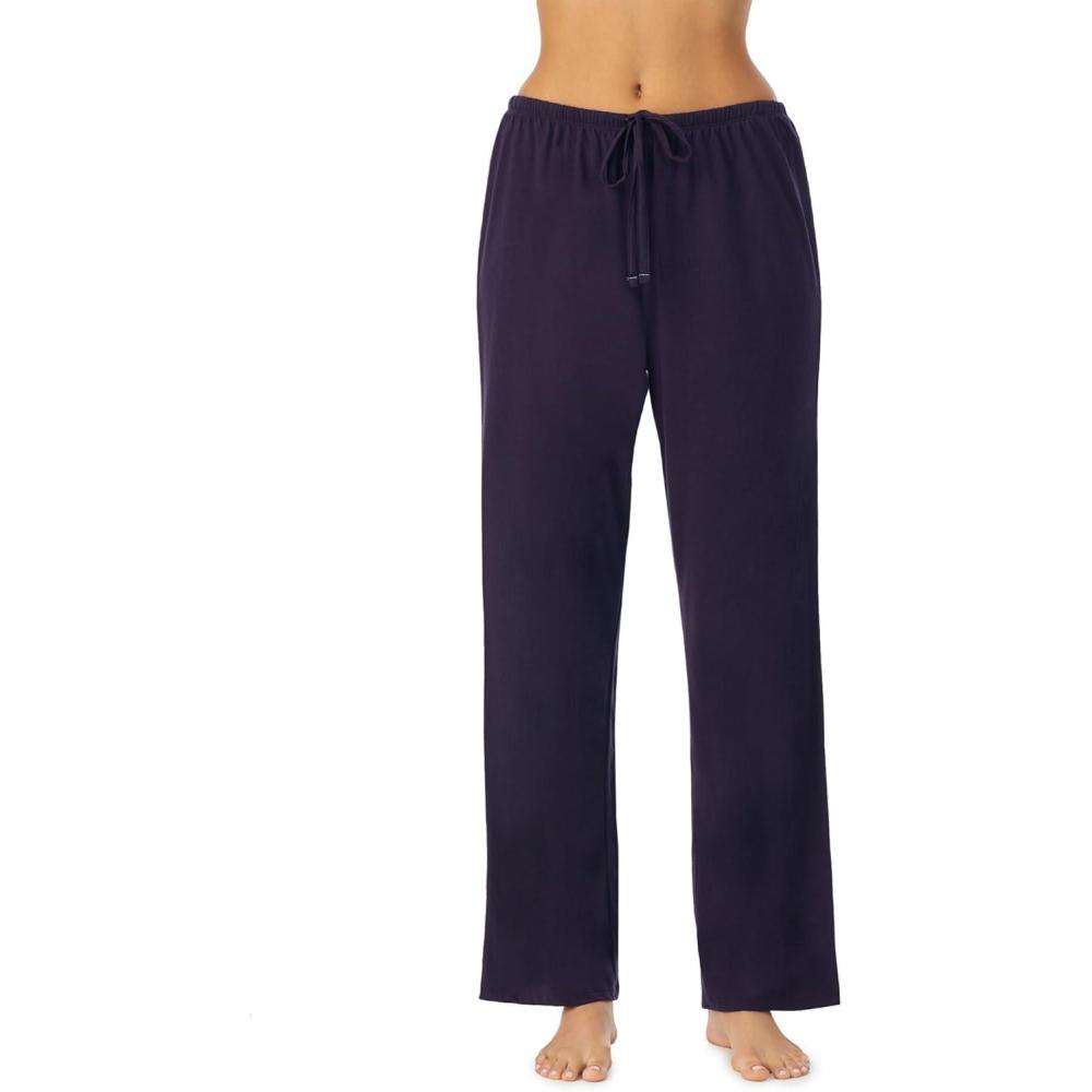 imageNautica Womens Pajama Pants Lightweight Wide Leg Lounge Pants Cotton Knit Jersey Sleepwear Loungewear PJs for WomenEggplant