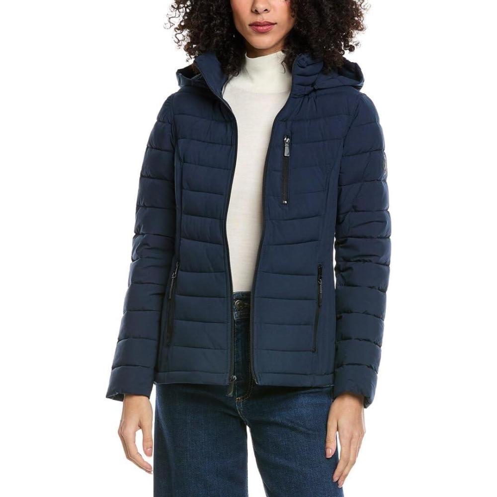 imageNautica Womens Short Chevron Packable Down JacketNavy Seas