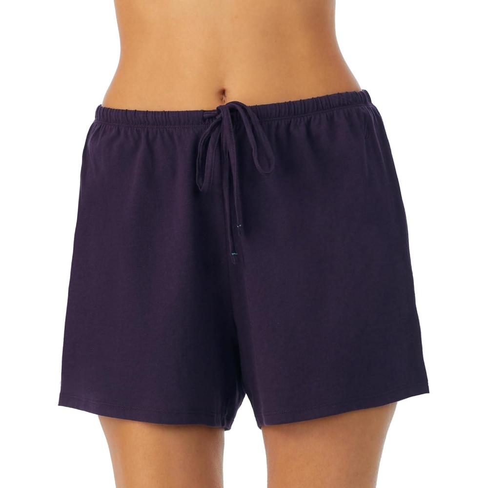 imageNautica Womens Sleep Shorts  MidThigh Lightweight Breathable Pajama Bottoms  Cotton Knit Jersey Sleepwear and LoungewearEggplant