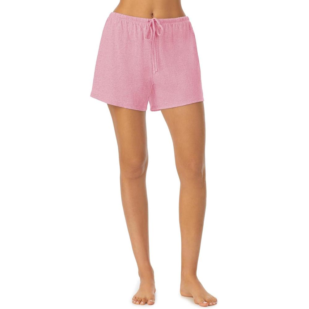 imageNautica Womens Sleep Shorts  MidThigh Lightweight Breathable Pajama Bottoms  Cotton Knit Jersey Sleepwear and LoungewearHeather Pink