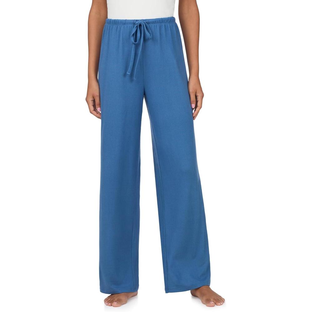 imageNautica Womens Sleepwear amp Loungewear Sweater Knit Wide Leg Lounge Pajama Pants Lightweight Soft amp Cozy PJs for WomenBlue