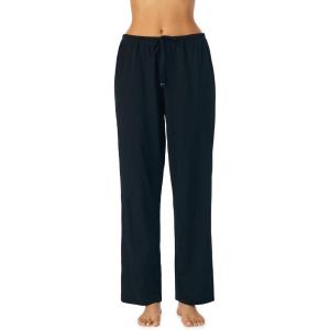 Nautica Womens Pajama Pants – Lightweight Wide Leg Lounge Pants – Cotton Knit Jersey – Sleepwear Loungewear PJs for Women(Black)