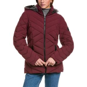 Nautica Women’s Short Chevron Packable Down Jacket(Spice)