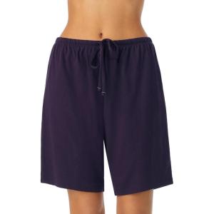 Nautica Womens Sleep Bermuda Shorts – Lightweight, Breathable Pajama Bottoms – Cotton Knit Jersey Sleepwear and Loungewear(Eggplant)