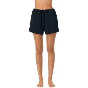Nautica Womens Sleep Shorts – Mid-Thigh, Lightweight, Breathable Pajama Bottoms – Cotton Knit Jersey Sleepwear and Loungewear(Black)