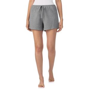 Nautica Womens Sleep Shorts – Mid-Thigh, Lightweight, Breathable Pajama Bottoms – Cotton Knit Jersey Sleepwear and Loungewear(Heather Grey)