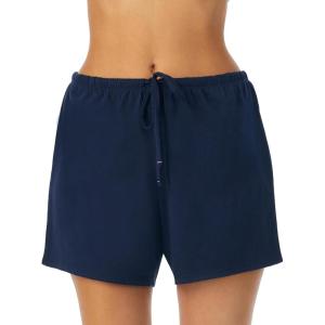 Nautica Womens Sleep Shorts – Mid-Thigh, Lightweight, Breathable Pajama Bottoms – Cotton Knit Jersey Sleepwear and Loungewear(Navy)