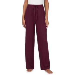 Nautica Womens Sleepwear & Loungewear – Sweater Knit Wide Leg Lounge Pajama Pants – Lightweight, Soft & Cozy PJs for Women(Burgundy)