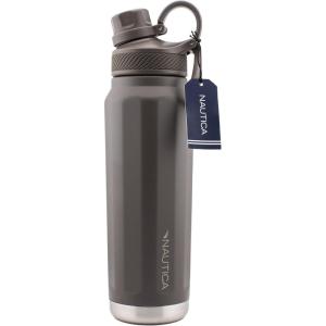 Nautica 25 oz hydration flask Double-Wall Vacuum Insulated bottle Leak Proof & BPA Free (NAVY)(MED GREY)