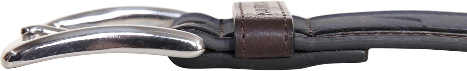 imageNautica Mens Casual Leather Belt Everyday Classic Pants Jeans Khakis Chinos Metal BuckleCasual Overlay Navy