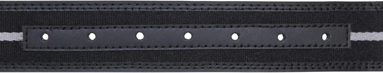 imageNautica Mens Reversible Leather Belt 2in1 Classic Everyday Business Work Dress Casual Metal BuckleSignature Logo Black RibbonLeather