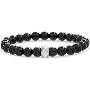 Nautica 12 mm Stretch Bead Bracelet for Men Stainless Steel