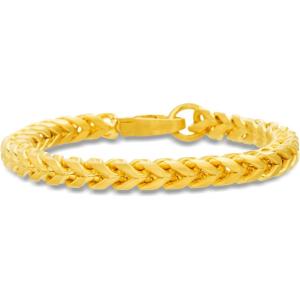 Nautica 8 mm Twisted Curb Chain for Men Stainless Steel 8.5 Inches(Yellow)