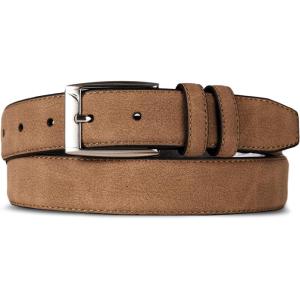 Nautica Men’s Casual Leather Belt | Everyday | Classic | Pants | Jeans | Khakis | Chinos | Metal Buckle(J Class Double Keeper – Tan)