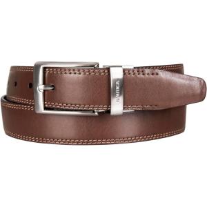 Nautica Men’s Reversible Leather Belt | 2-in-1 | Classic | Everyday | Business | Work | Dress | Casual | Metal Buckle(Double Stitch – Black/Brown)