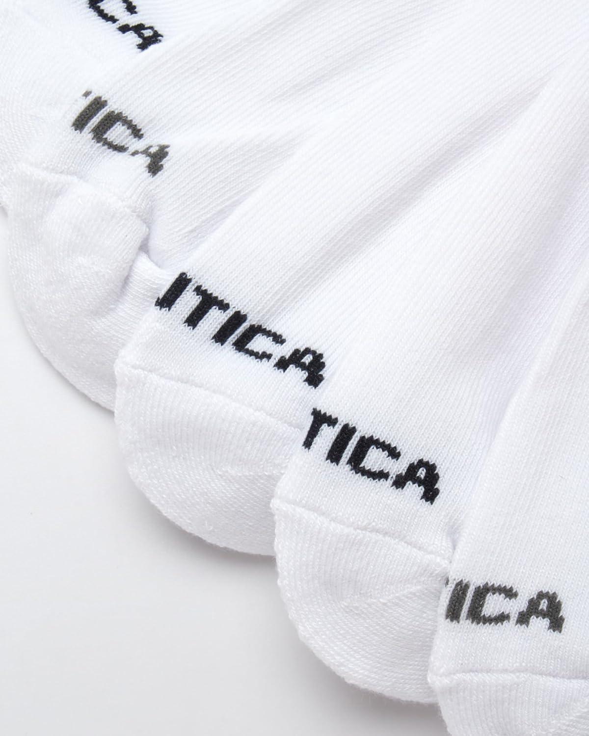 imageNautica Mens Athletic Crew Socks 5 Pack Moisture Wicking Cushioned Athletic Socks for Men with Reinforced Seams 6125Pure White