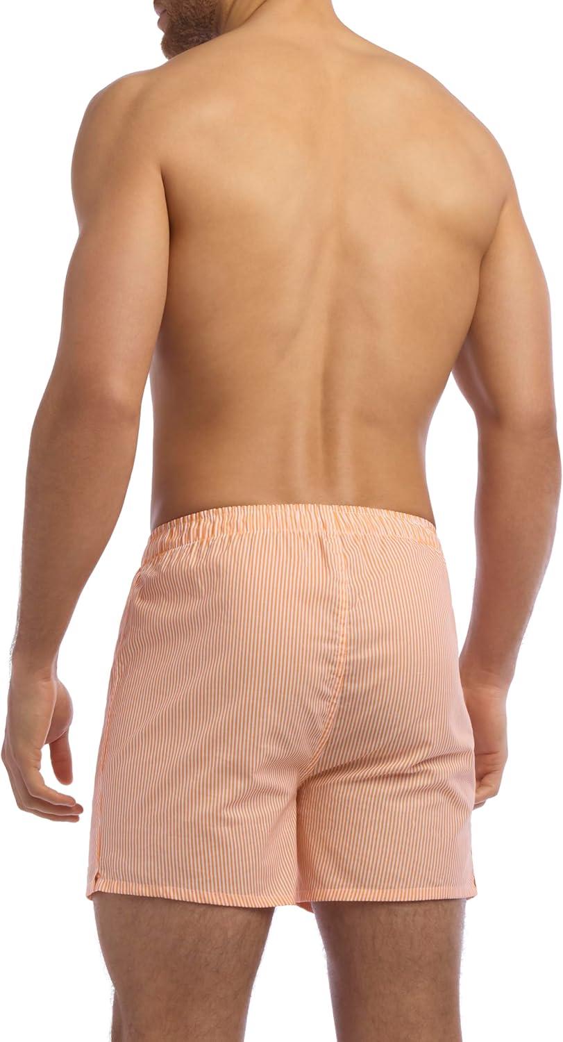 imageNautica Mens Classic Cotton 3Pack Woven BoxersBlueYellowPeach