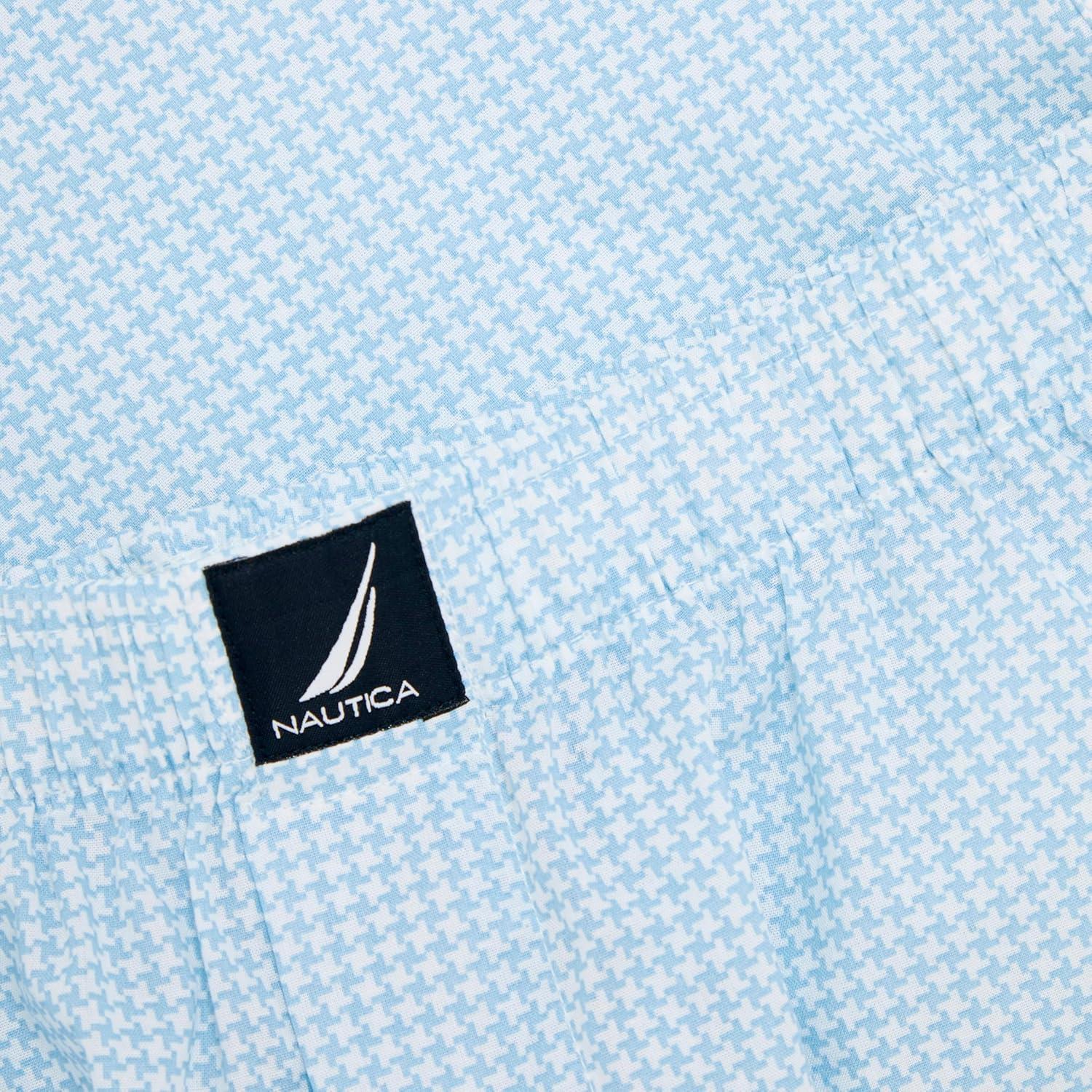 imageNautica Mens Classic Cotton 3Pack Woven BoxersBlueYellowPeach