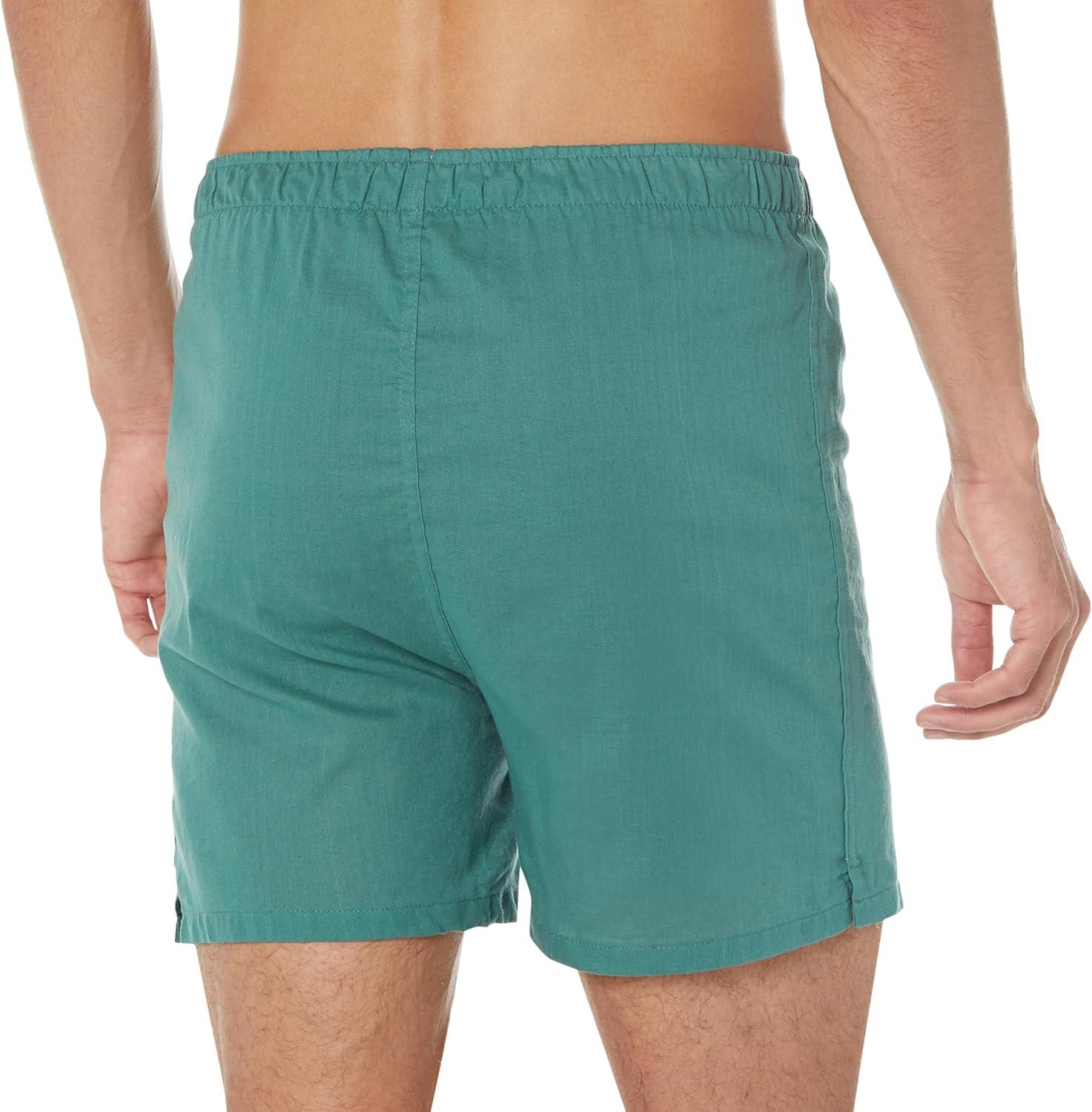 imageNautica Mens Classic Cotton 3Pack Woven BoxersPeacoatTidal GreenSailsnautica Red Holiday