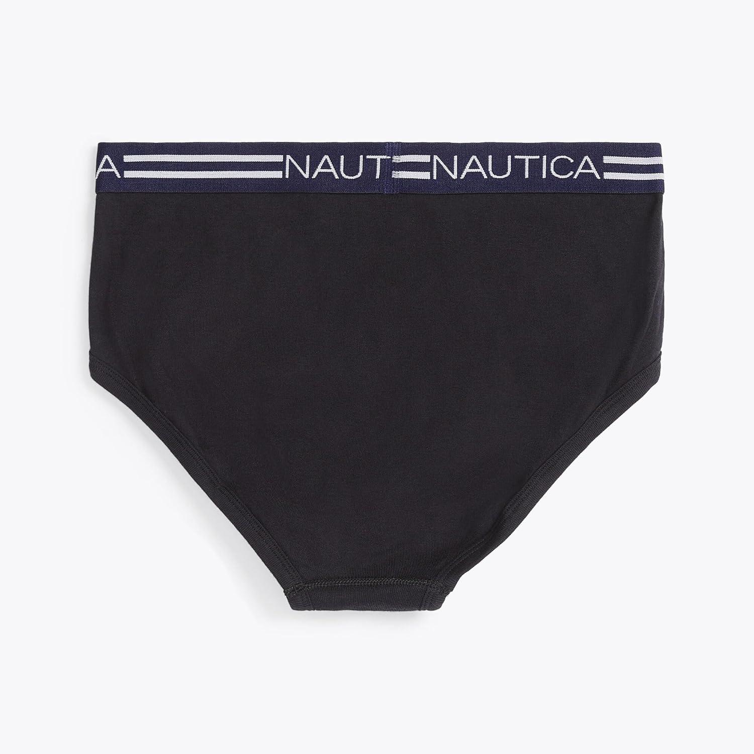 imageNautica Mens Classic Cotton 3pack Fly Front BriefsBlack 3 Pack