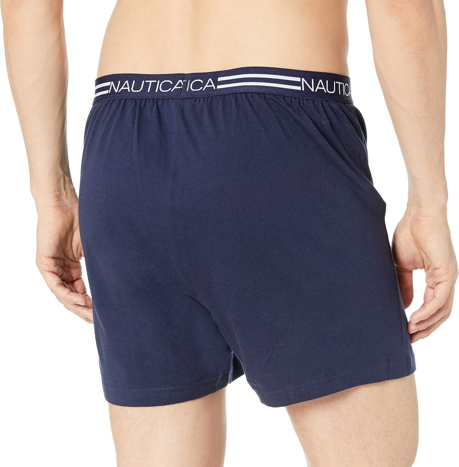 imageNautica Mens Classic Cotton Loose Knit BoxerNavy Peacoat