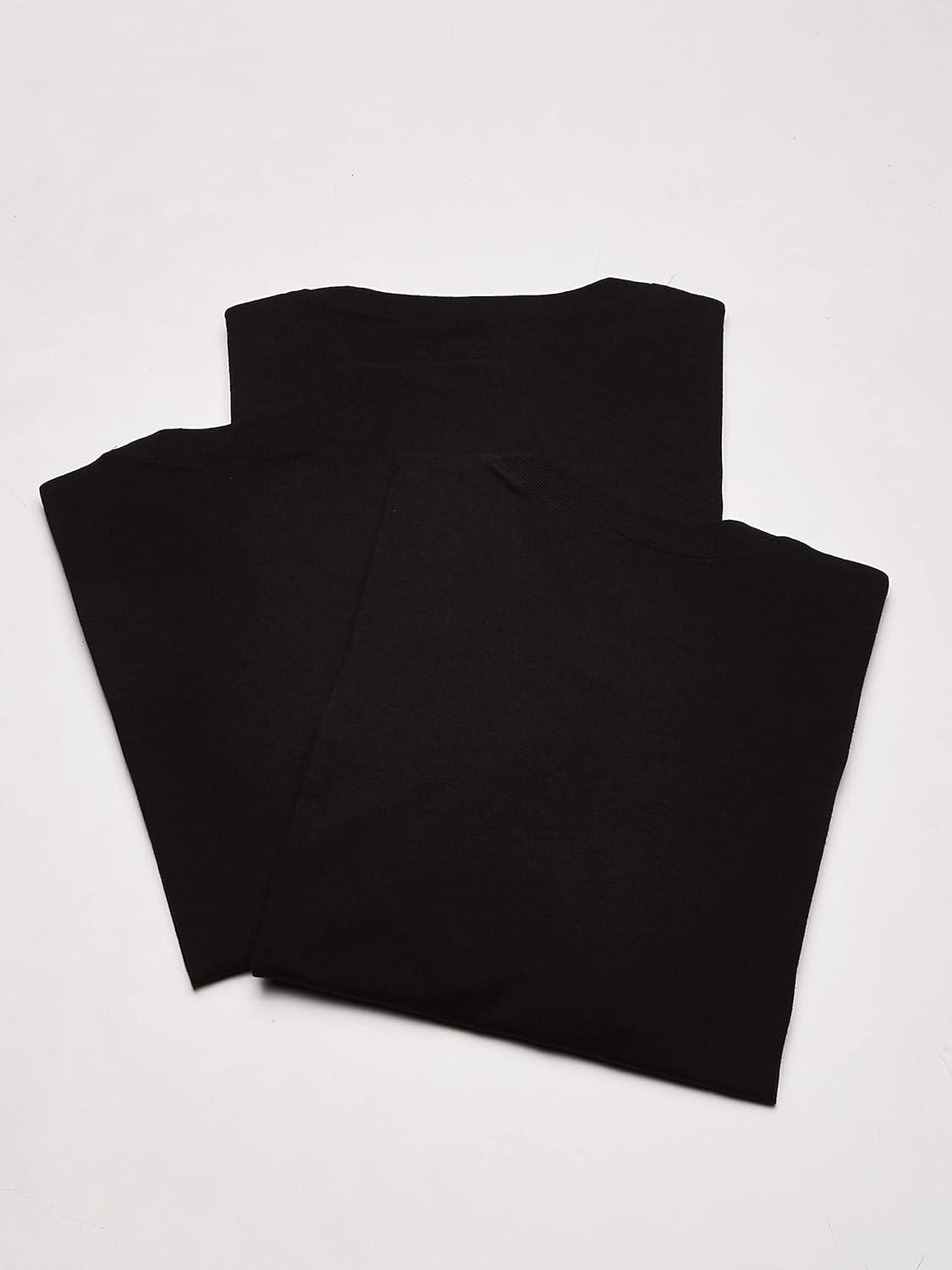 imageNautica Mens Cotton Crew Neck 3Pack TShirtsBlack New