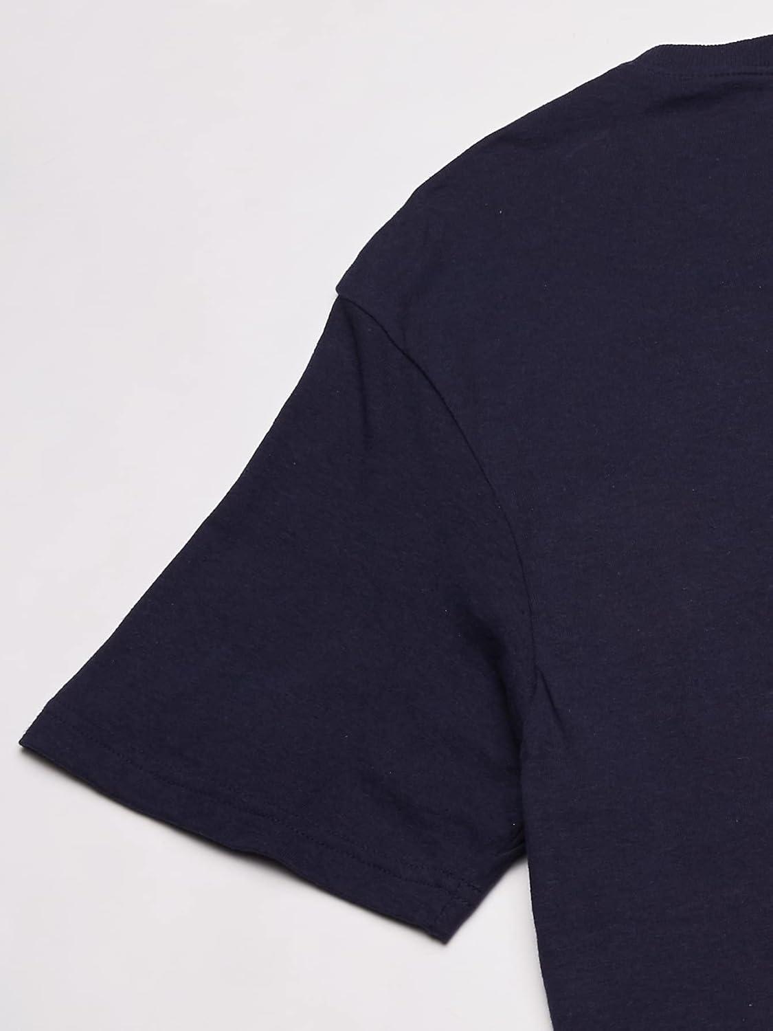 imageNautica Mens Cotton Crew Neck 3Pack TShirtsPeacoatCobaltWhite
