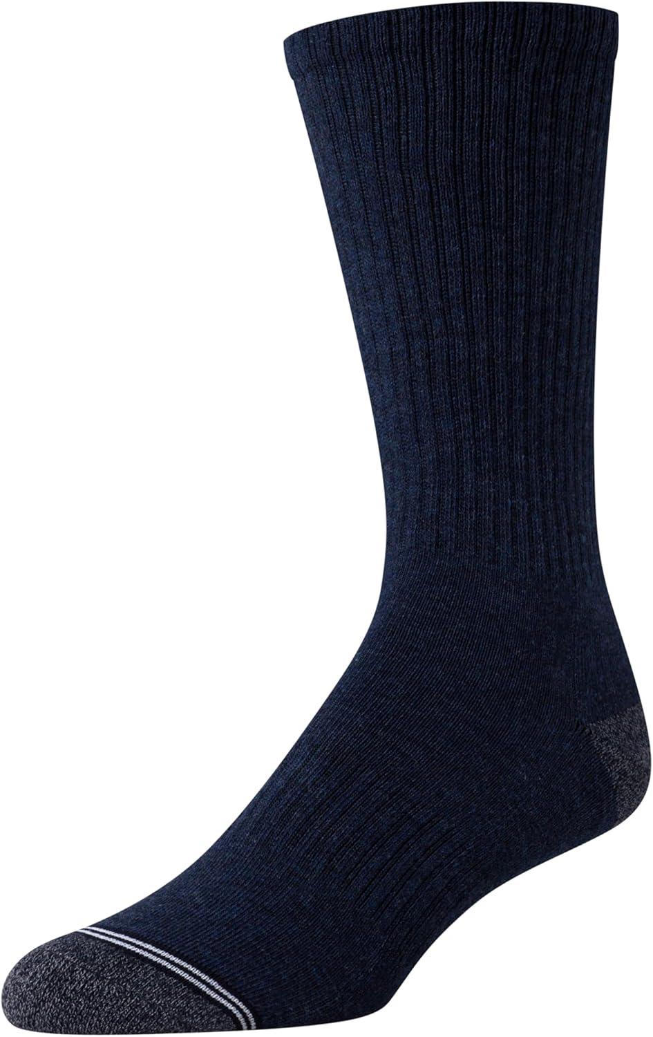 imageNautica Mens Crew Socks 10 Pack Breathable Moisture Wicking Cushioned Athletic Work and Dress Socks for Men Sizes 6125Assorted