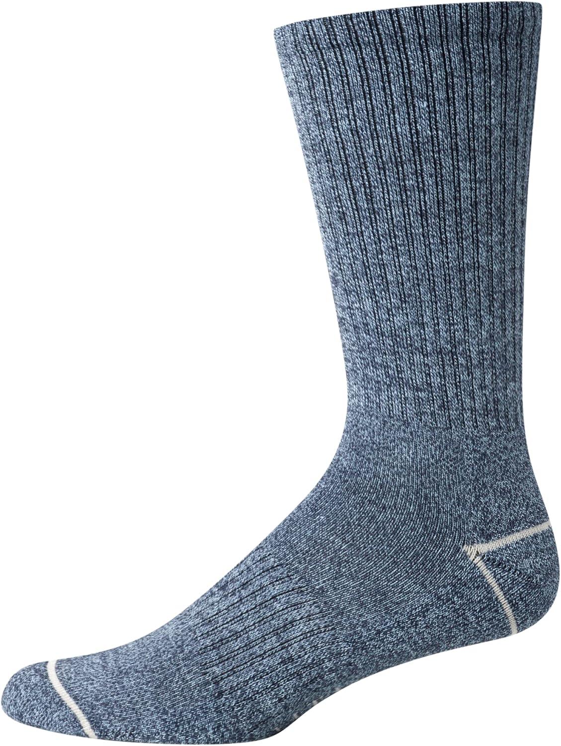 imageNautica Mens Crew Socks 10 Pack Breathable Moisture Wicking Cushioned Athletic Work and Dress Socks for Men Sizes 6125Blue Assorted
