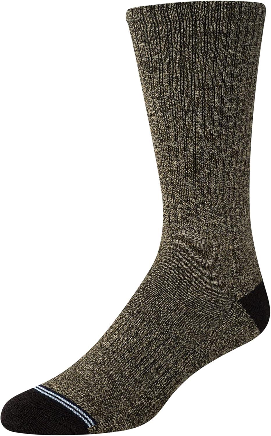 imageNautica Mens Crew Socks 10 Pack Breathable Moisture Wicking Cushioned Athletic Work and Dress Socks for Men Sizes 6125Brownnavy