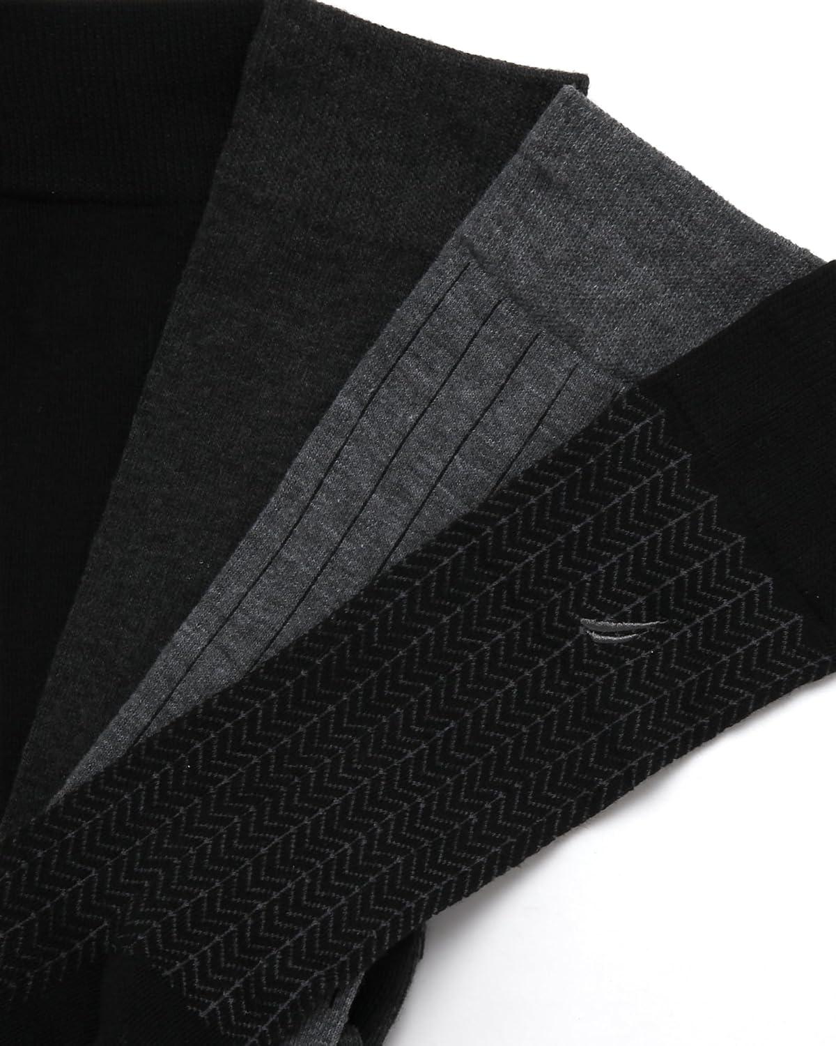 imageNautica Mens Dress Socks 10 Pack Breathable Stretch Crew Socks for Men for Work Business and Formal Wear Sizes 6125BlackGrey