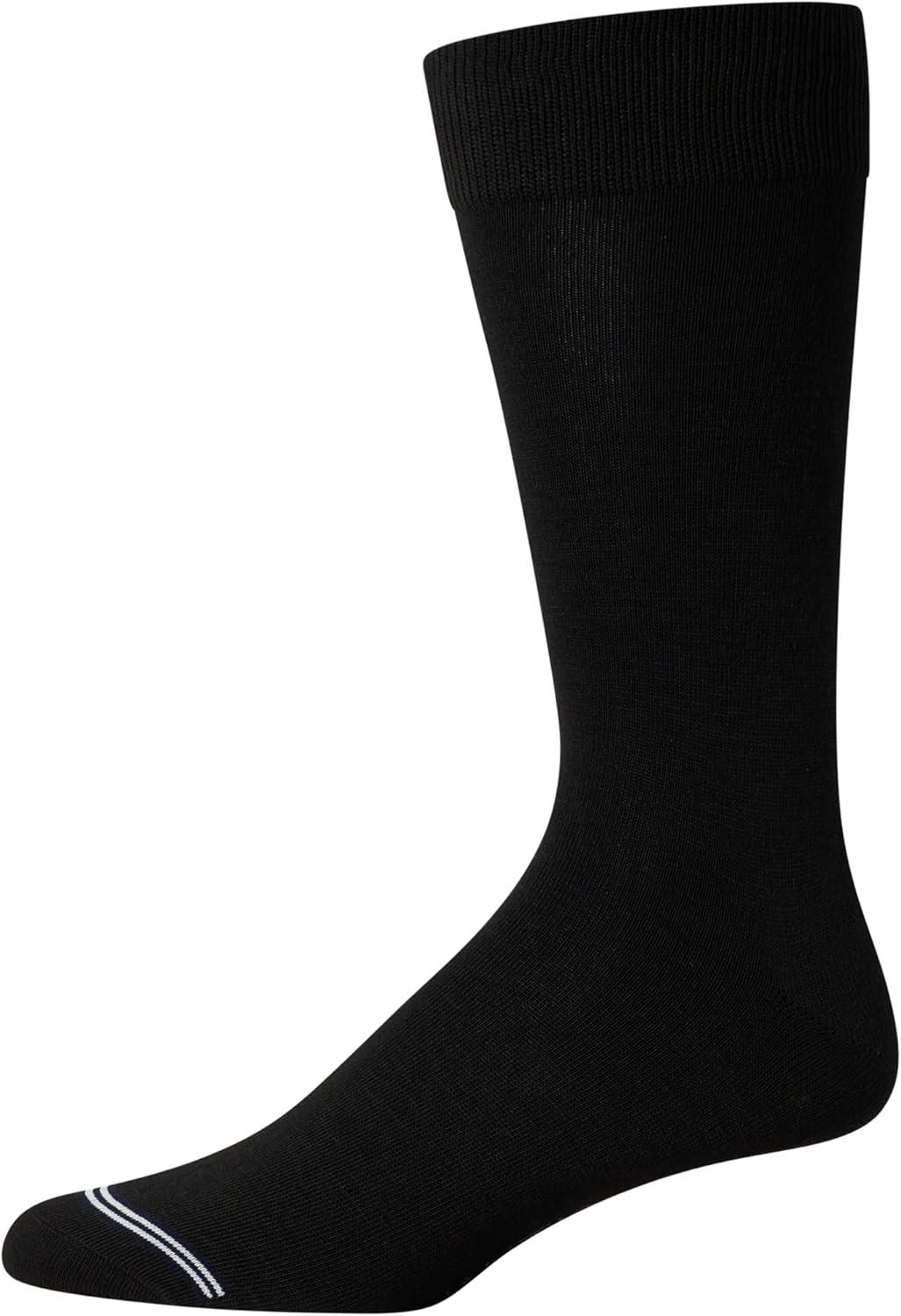 imageNautica Mens Dress Socks 10 Pack Breathable Stretch CrewLength Work Socks for Men for Business Formal Wear Sizes 6125All Black