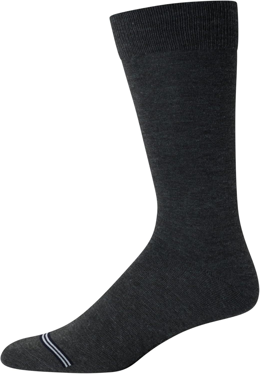 imageNautica Mens Dress Socks 10 Pack Breathable Stretch CrewLength Work Socks for Men for Business Formal Wear Sizes 6125BlackGrey Assorted