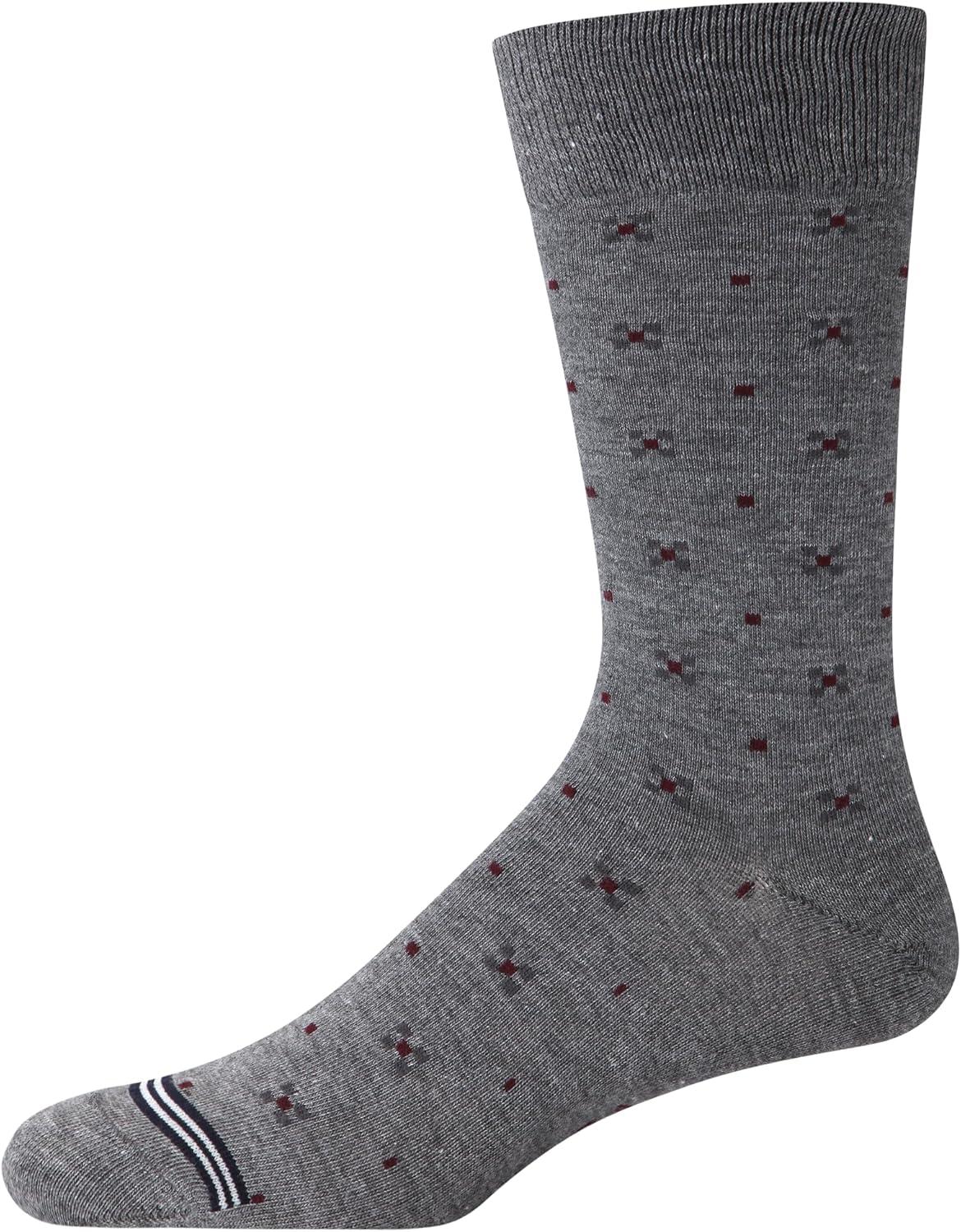 imageNautica Mens Dress Socks  10 Pack Breathable Stretch CrewLength Work Socks for Men for Business Formal Wear Sizes 6125Denim Assorted