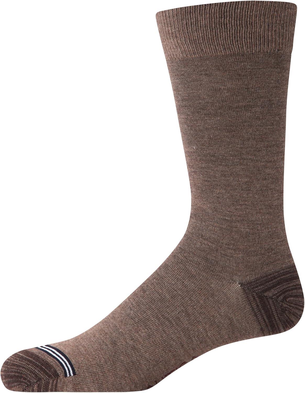 imageNautica Mens Dress Socks  10 Pack Breathable Stretch CrewLength Work Socks for Men for Business Formal Wear Sizes 6125Denim Assorted