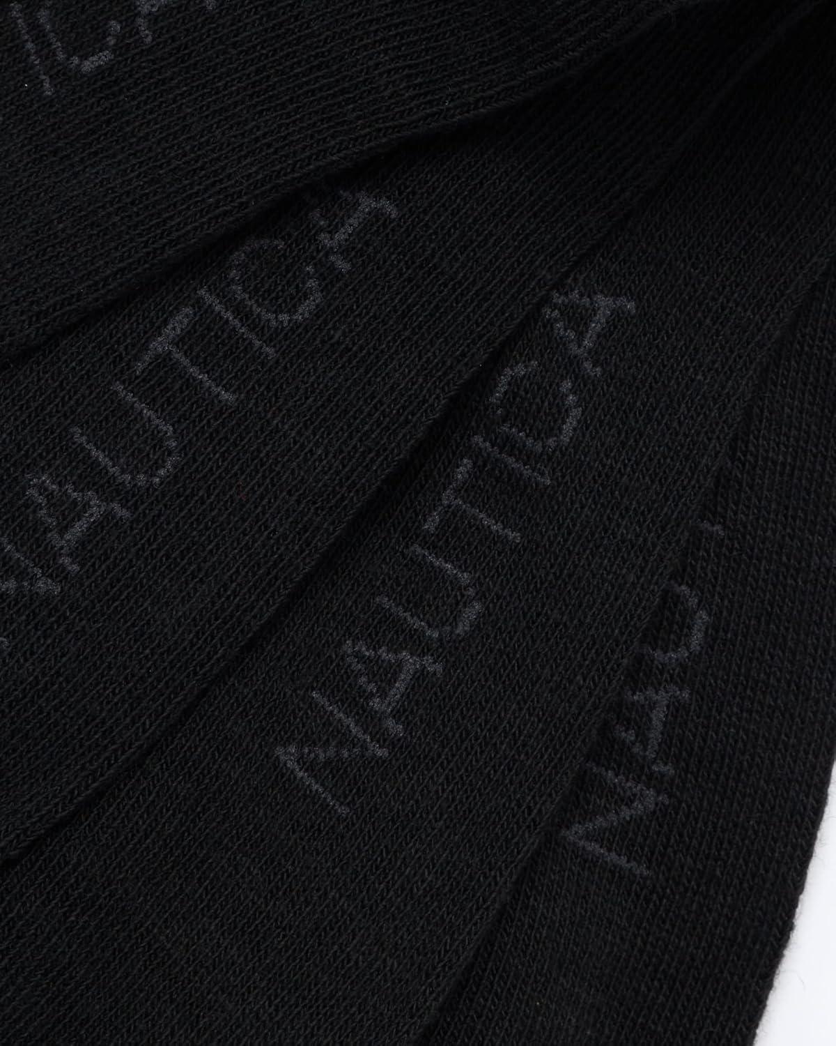imageNautica Mens Dress Socks 5 Pack Breathable Comfort Stretch CrewLength Work Socks for Men for Business Formal Wear 6125Black Logo