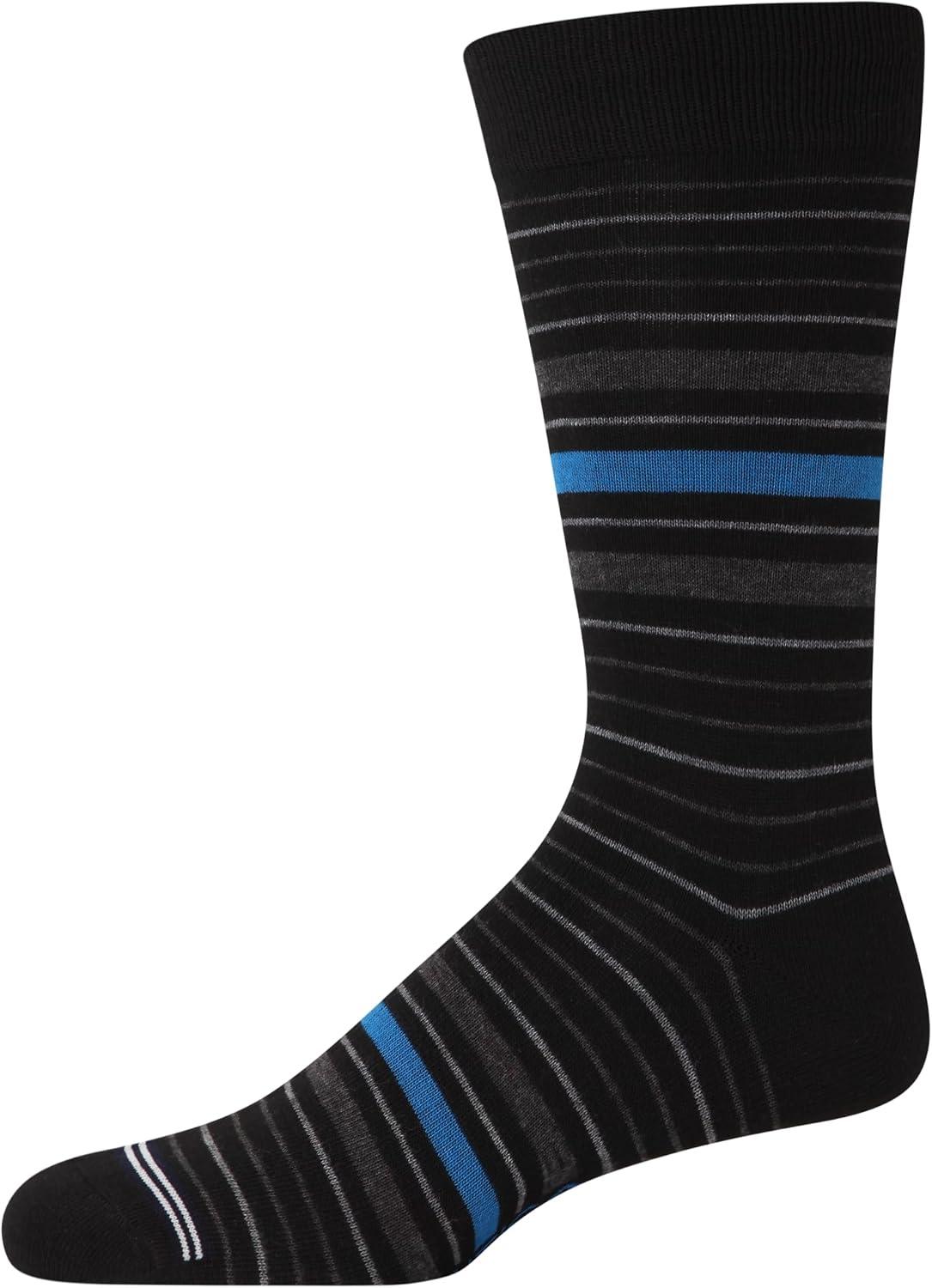imageNautica Mens Dress Socks 5 Pack Breathable Comfort Stretch CrewLength Work Socks for Men for Business Formal Wear 6125Black Multi